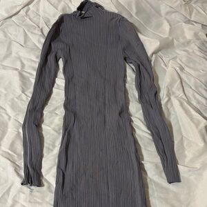 Zara Charcoal Long-Sleeve Dress